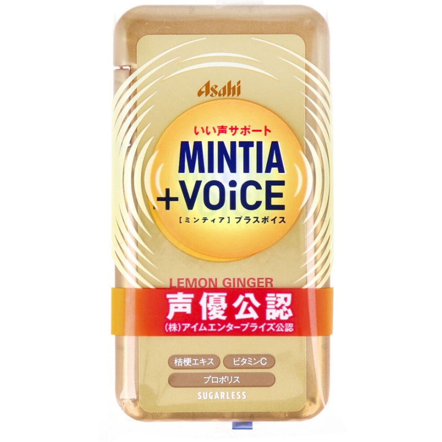 日本 Asahi朝日 MINTIA＋VOiCE 檸檬薑潤喉糖 30粒 口含錠 聲優認證 聲優公認